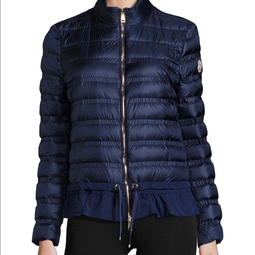 🔥 MONCLER blue peplum jacket size M4/ medium US 8/10 🔥